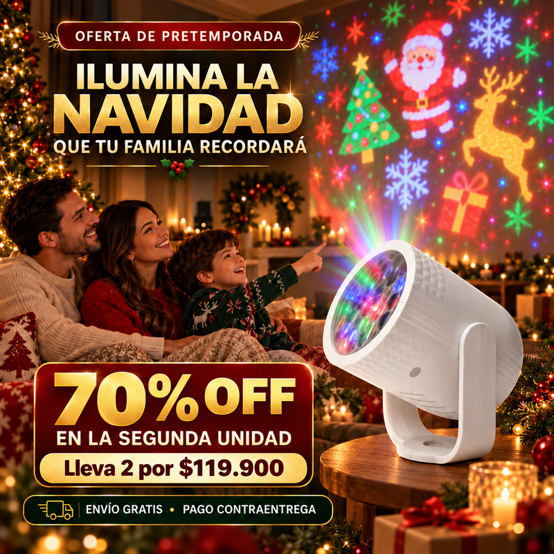 PROYECTOR NAVIDEÑO 🎅 ¡Un espectáculo mágico de Navidad en tu casa! 🎄✨