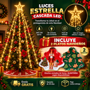 Luces Estrella Cascada  LED+ 🎁 2 platos Navideños de REGALO