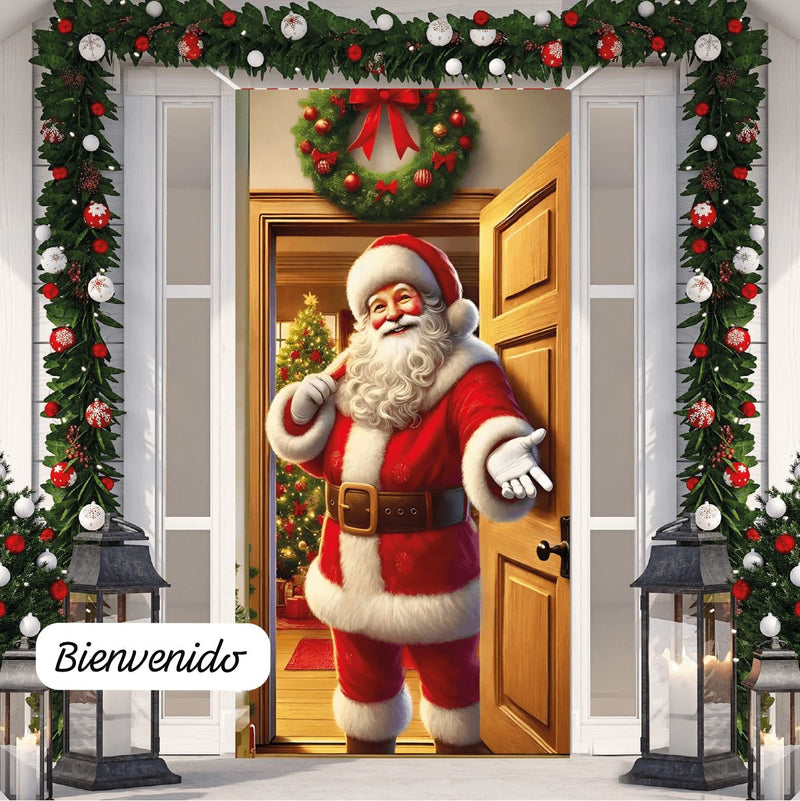 PuertaMágica™ FUNDA NAVIDEÑA PREMIUM PARA PUERTA - Diseño Exclusivo 🎅🎄