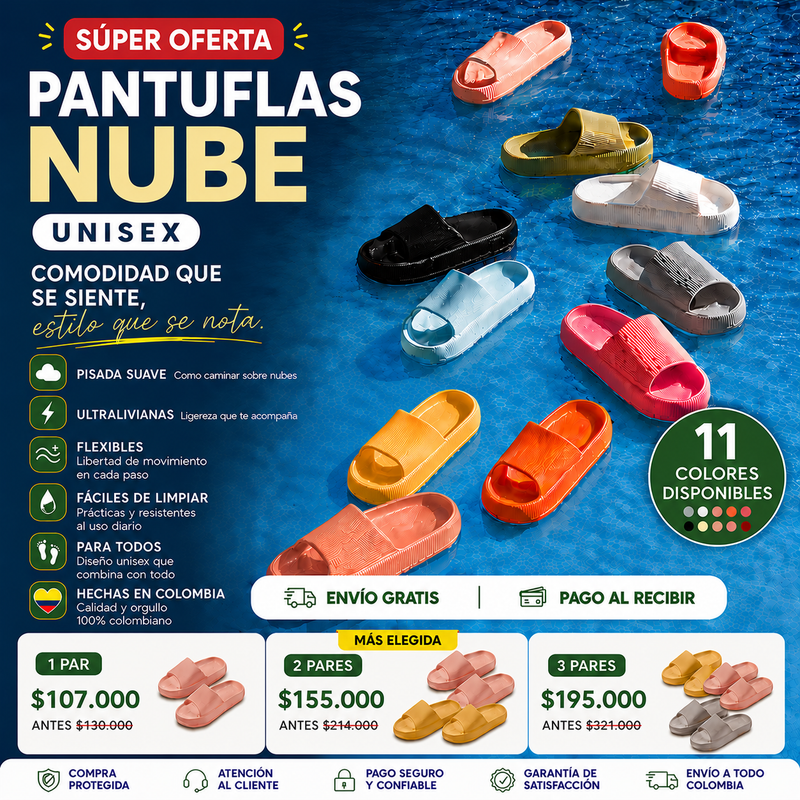 Pantuflas Nube | EVA Ultra Suaves Antideslizantes
