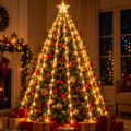 Luces Estrella Cascada  LED+ 🎁 2 platos Navideños de REGALO