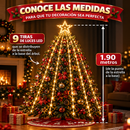 Luces Estrella Cascada  LED+ 🎁 2 platos Navideños de REGALO