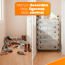 ZAPATERO VERTICAL ORDENASHOES CON 6 NIVELES EN ACERO INOXIDABLE Y PROTECCIÓN CONTRA EL POLVO