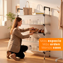 ZAPATERO VERTICAL ORDENASHOES CON 6 NIVELES EN ACERO INOXIDABLE Y PROTECCIÓN CONTRA EL POLVO
