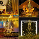 Luces Estrella Cascada  LED+ 🎁 2 platos Navideños de REGALO