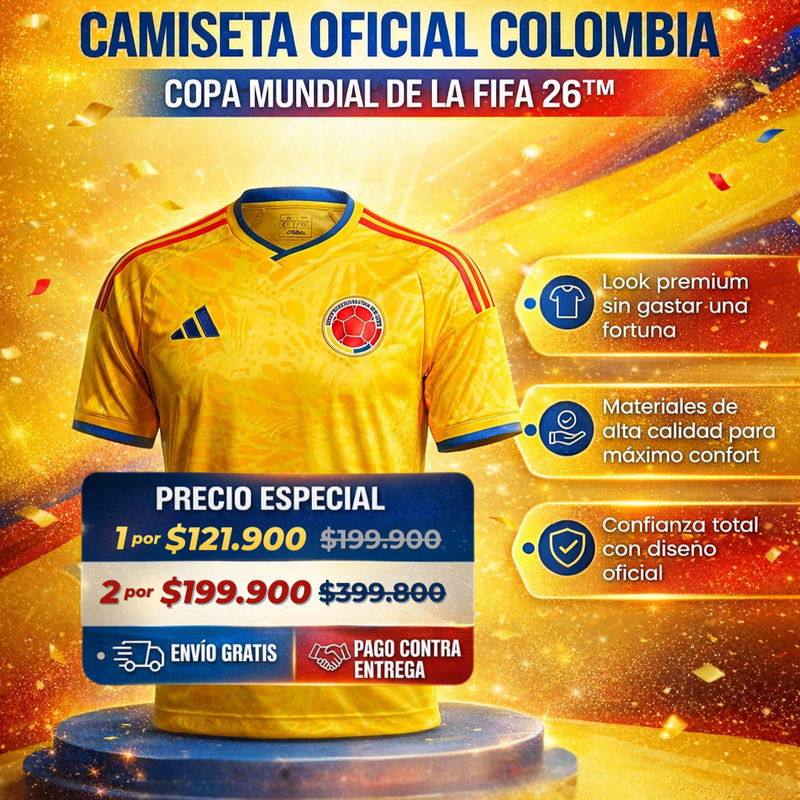 Camiseta Selección Colombia 2026 🇨🇴 Lleva el orgullo colombiano con estilo y comodidad